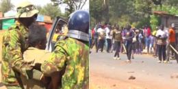 A collage of protests and aftermath in Ikolomani, Kakamega County.